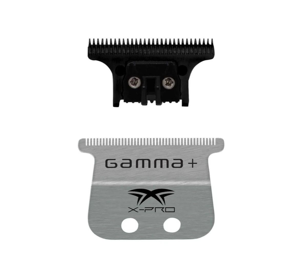 Gamma+ X-Pro Stainless Steel Blade + Black Carbon Diamond DLC The One Cutting Trimmer Blade Set (GP528SB)
