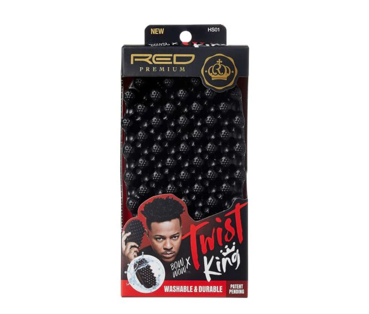 Red Premium Bow Wow X Twist King Luxury Twist Styler Washable and Durable Twist Brush for Afro Curl- HS01