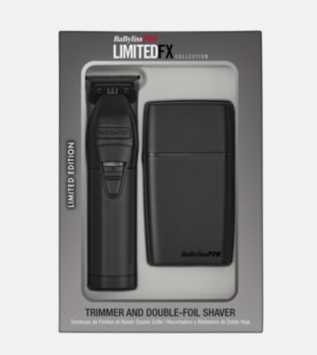 BaBylissPRO LimitedFX Collection Trimmer & Shaver Set Matte Black