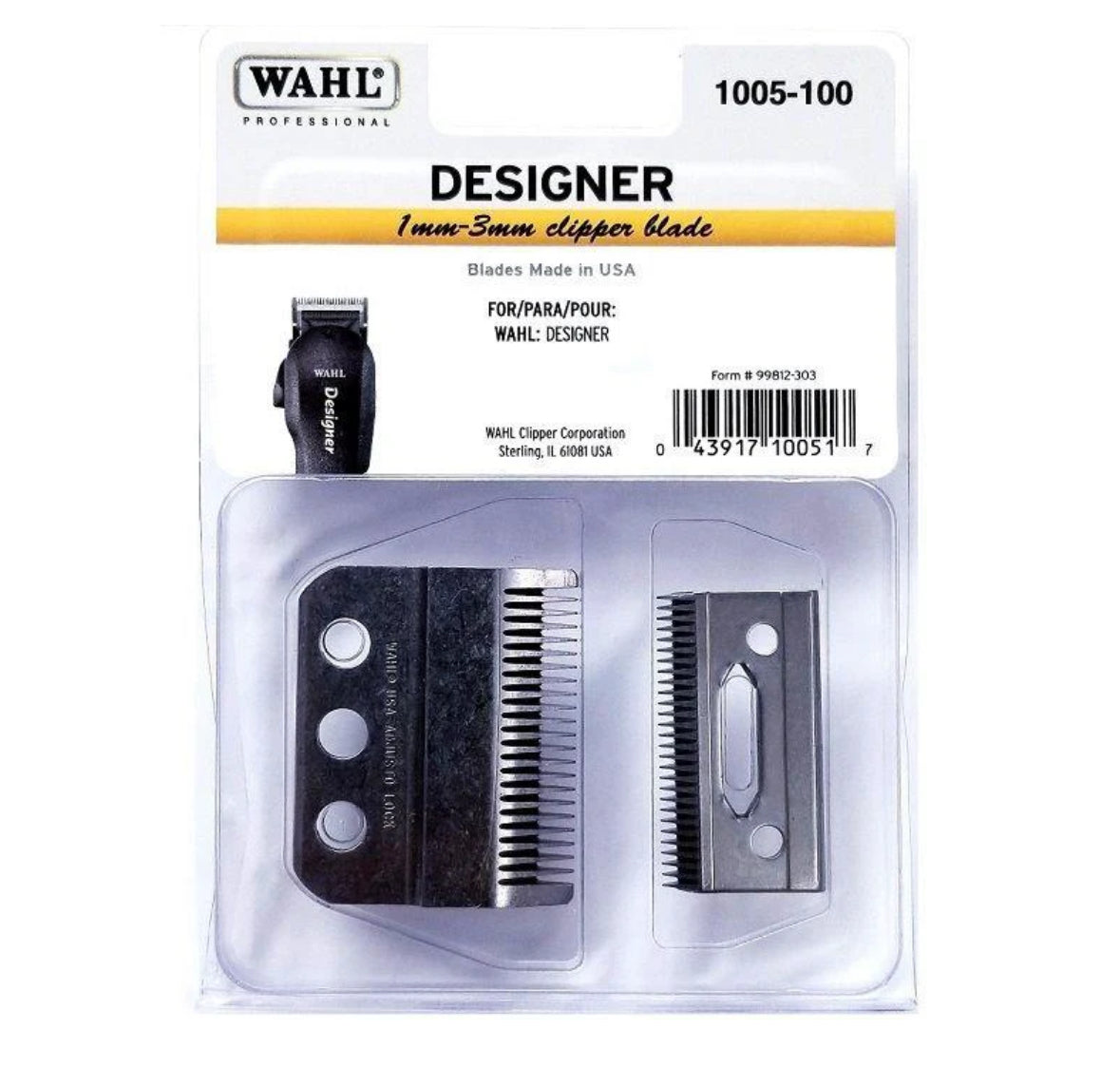 Wahl Professional Adjusto-Lock Designer Clipper Replacement Blade 1005-100