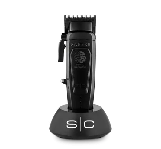 StyleCraft Saber 2.0 Cordless Modular Clipper w/ High-Torque Digital Brushless Motor Black