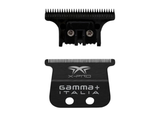 GAMMA+ Replacement Fixed Black Diamond X-Pro Wide Fixed Blade with Black DLC “The One” Cutter Trimmer Blade Set