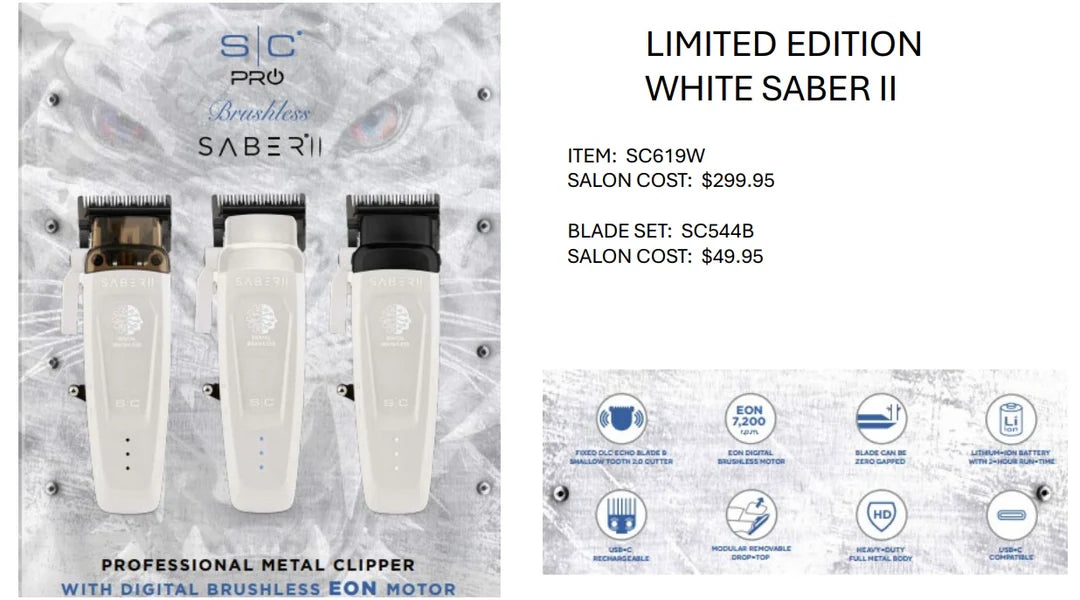 Stylecraft White Saber Clipper (PRE ORDER )