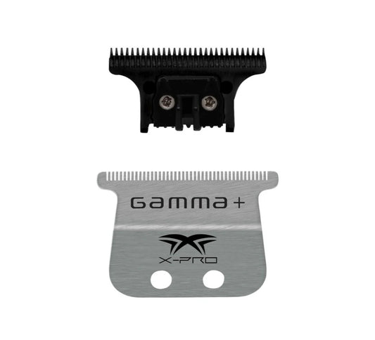 Gamma+ X-Pro Stainless Steel Blade + Black Carbon Diamond DLC The One Cutting Trimmer Blade Set (GP528SB)