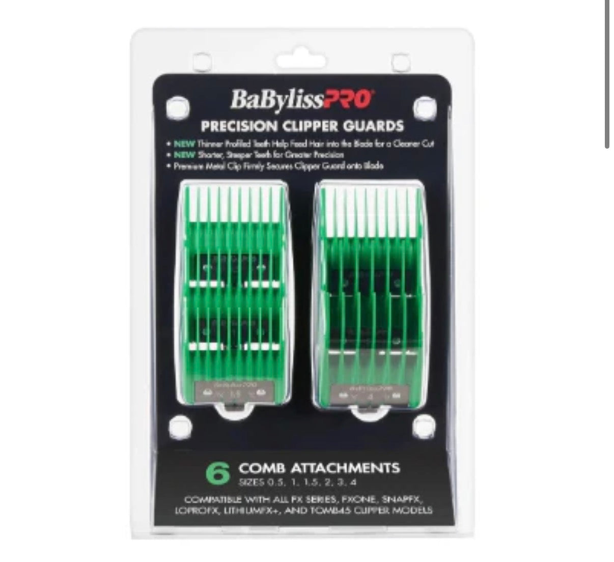 BabylissPRO X Tomb45 Precision Clipper Guards Green-FXPCG2