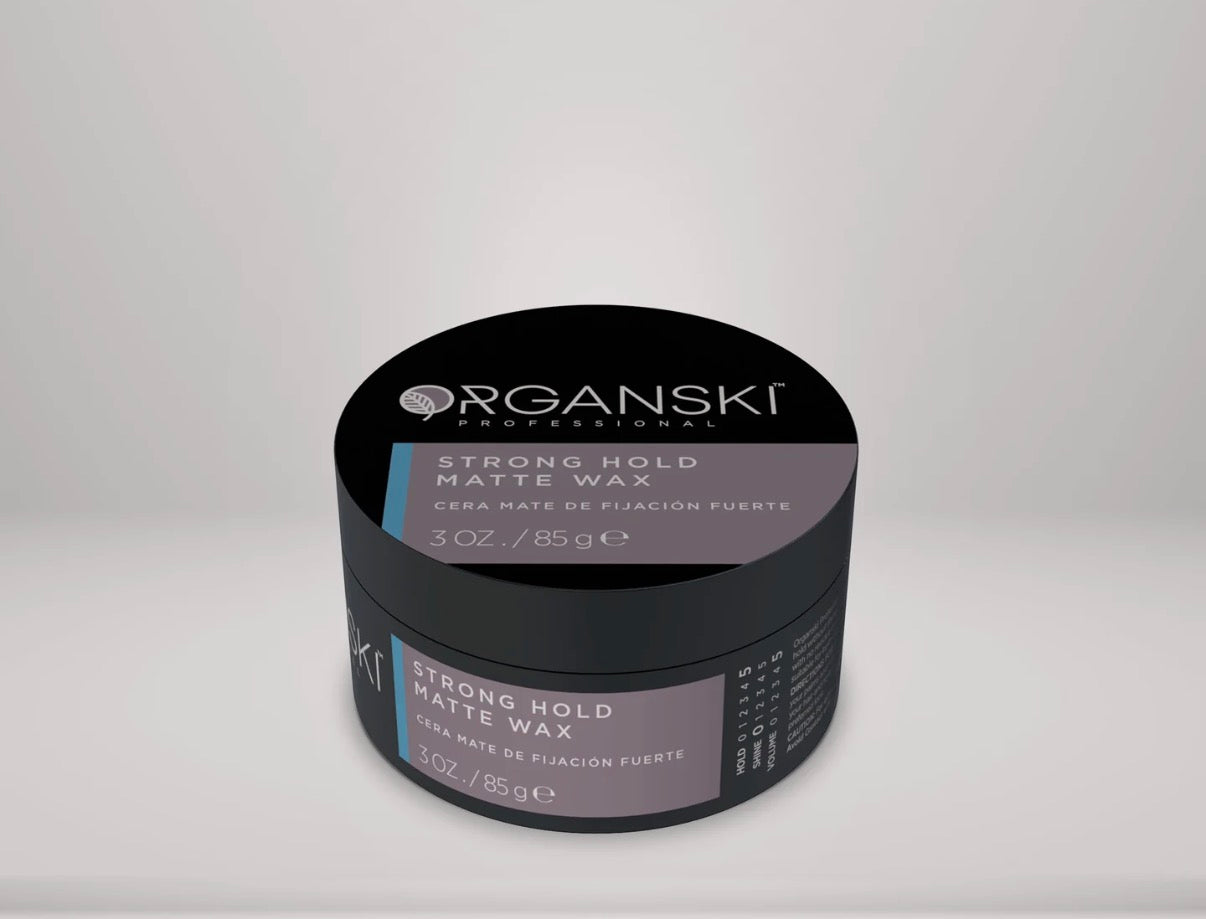 ORGANSKI PROFESSIONAL MATTE FINISH STYLING WAX – STRONG HOLD | 3 FL OZ (85ML) | NATURAL MATTE TEXTURE & ALL-DAY CONTROL
