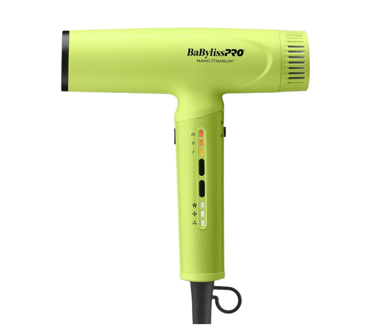 BaBylissPRO Nano Titanium Neon Yellow Light Ionic High-Speed Dryer