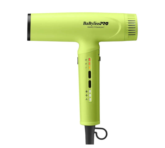 BaBylissPRO Nano Titanium Neon Yellow Light Ionic High-Speed Dryer