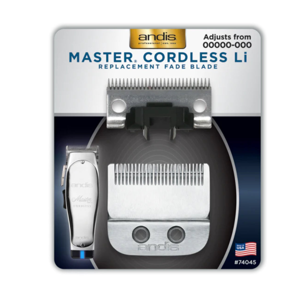 Andis Master Cordless Li Carbon Steel Replacement Fade Blade