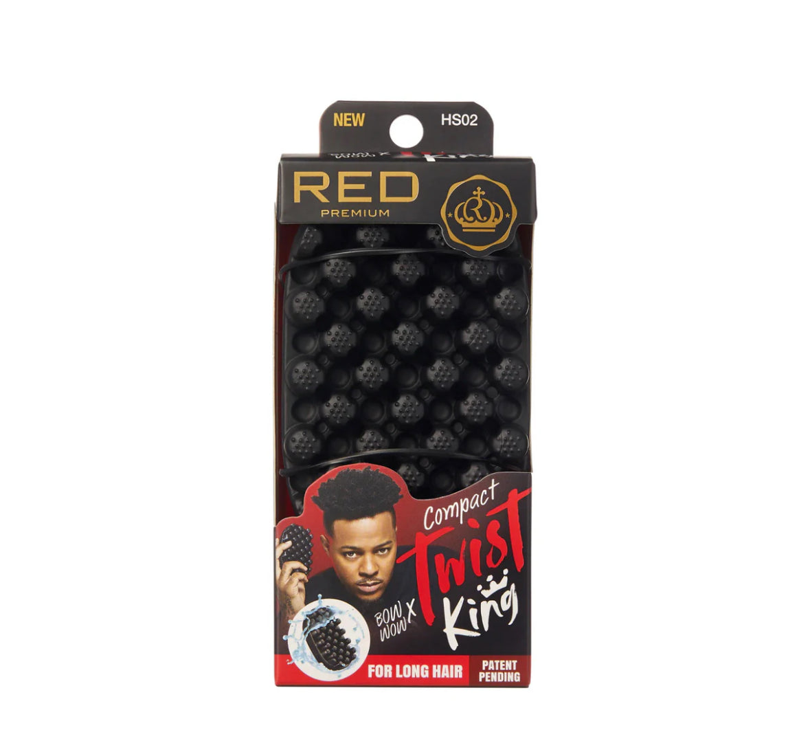 Red Premium Compact Twist King for Long Hair - HS02