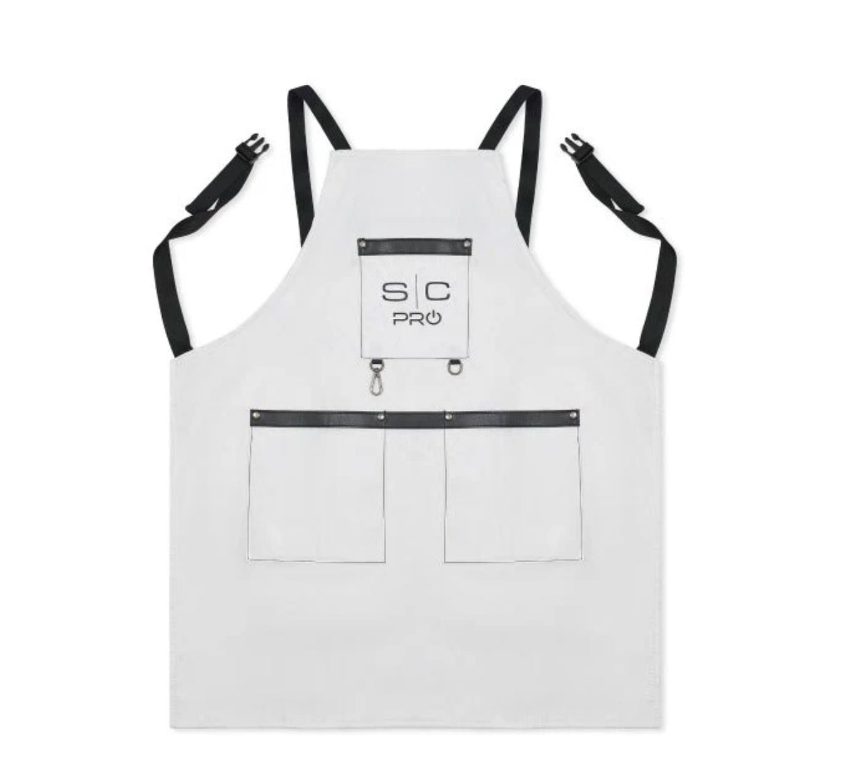Stylecraft Classic White & Black Barber & Stylist Apron