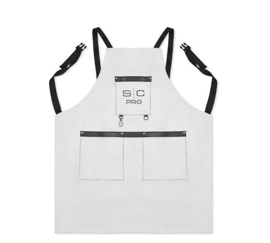 Stylecraft Classic White & Black Barber & Stylist Apron