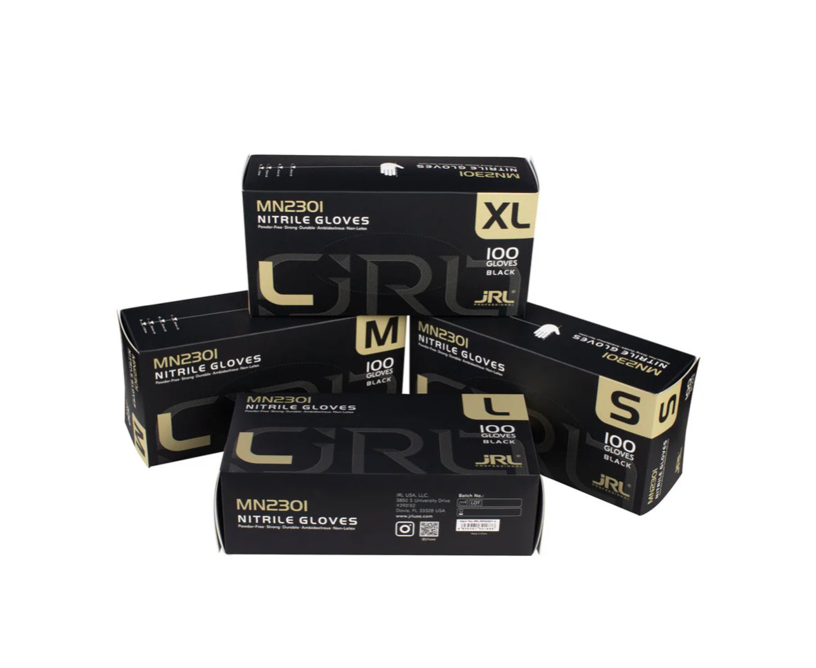 JRL Professional Nitrile Gloves - Black (100ct)