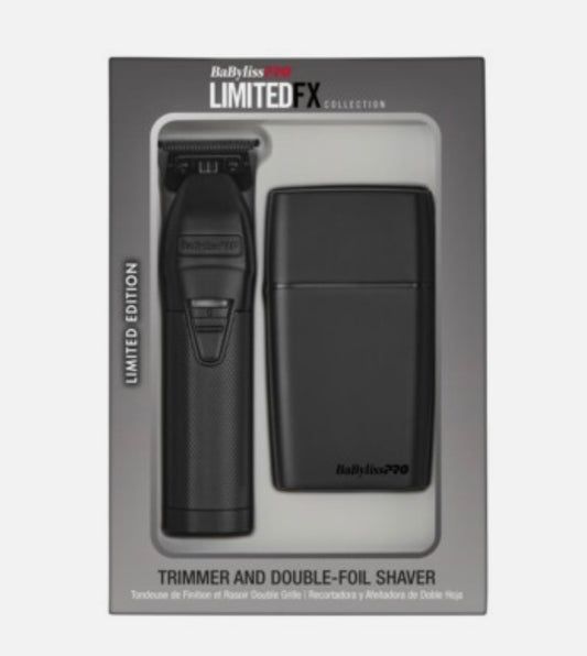 BaBylissPRO LimitedFX Collection Trimmer & Shaver Set Matte Black