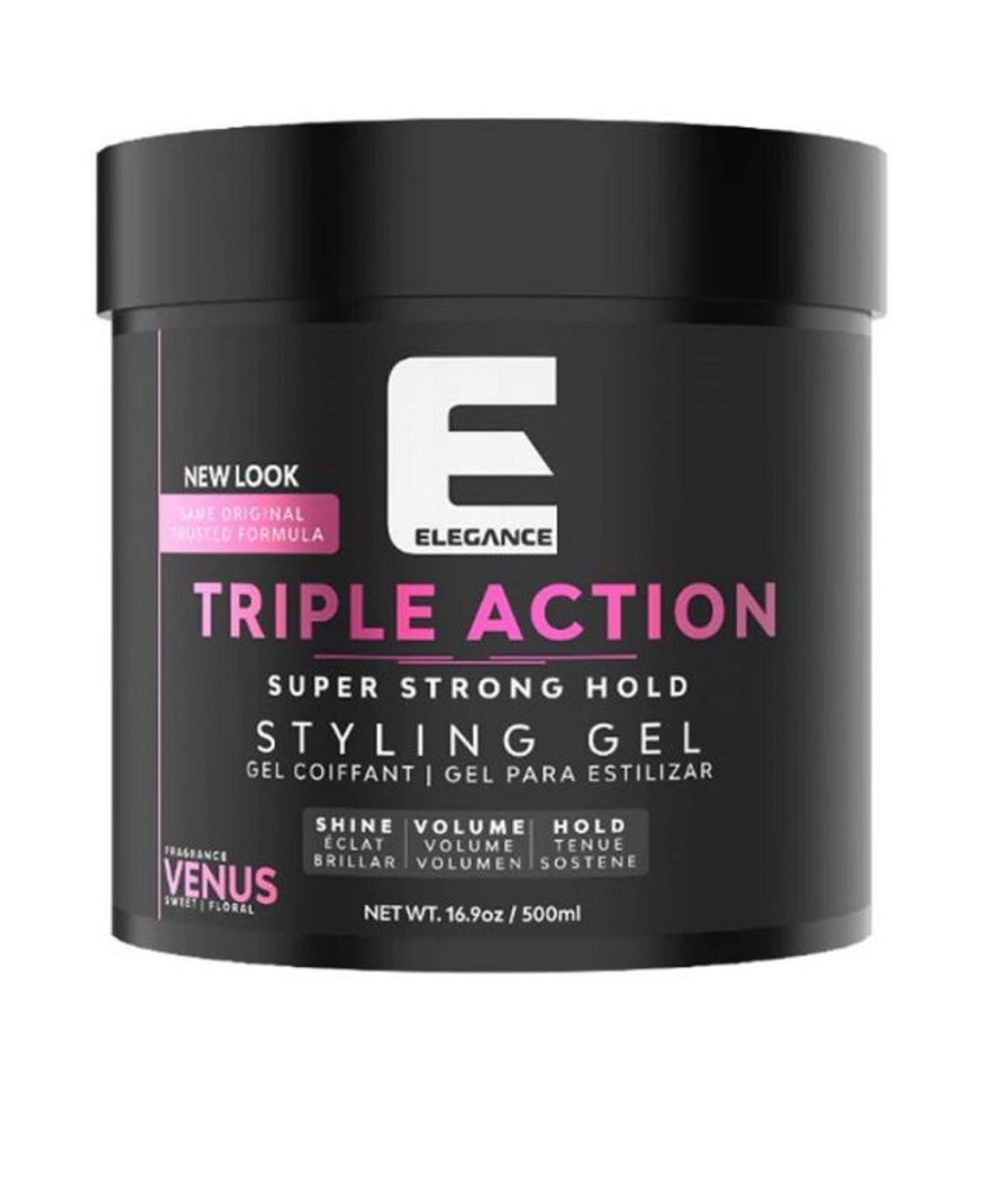 Elegance Triple Action Hair Gel (Super Strong Hold) - Venus 16.9 oz