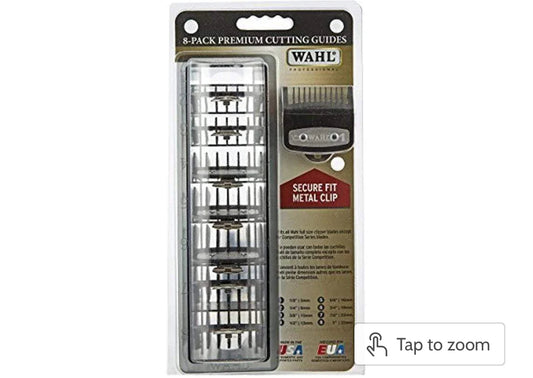 Wahl Professional 8-Pack Premium Black Comb Guide Set