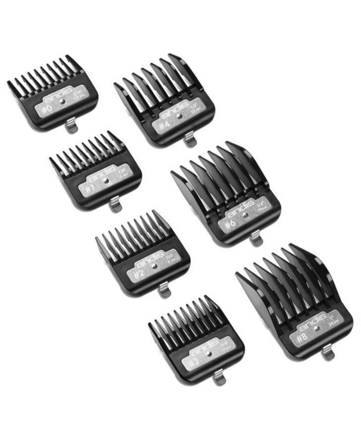 Andis BG Series Premium Metal Clip 7 Pcs Comb Set