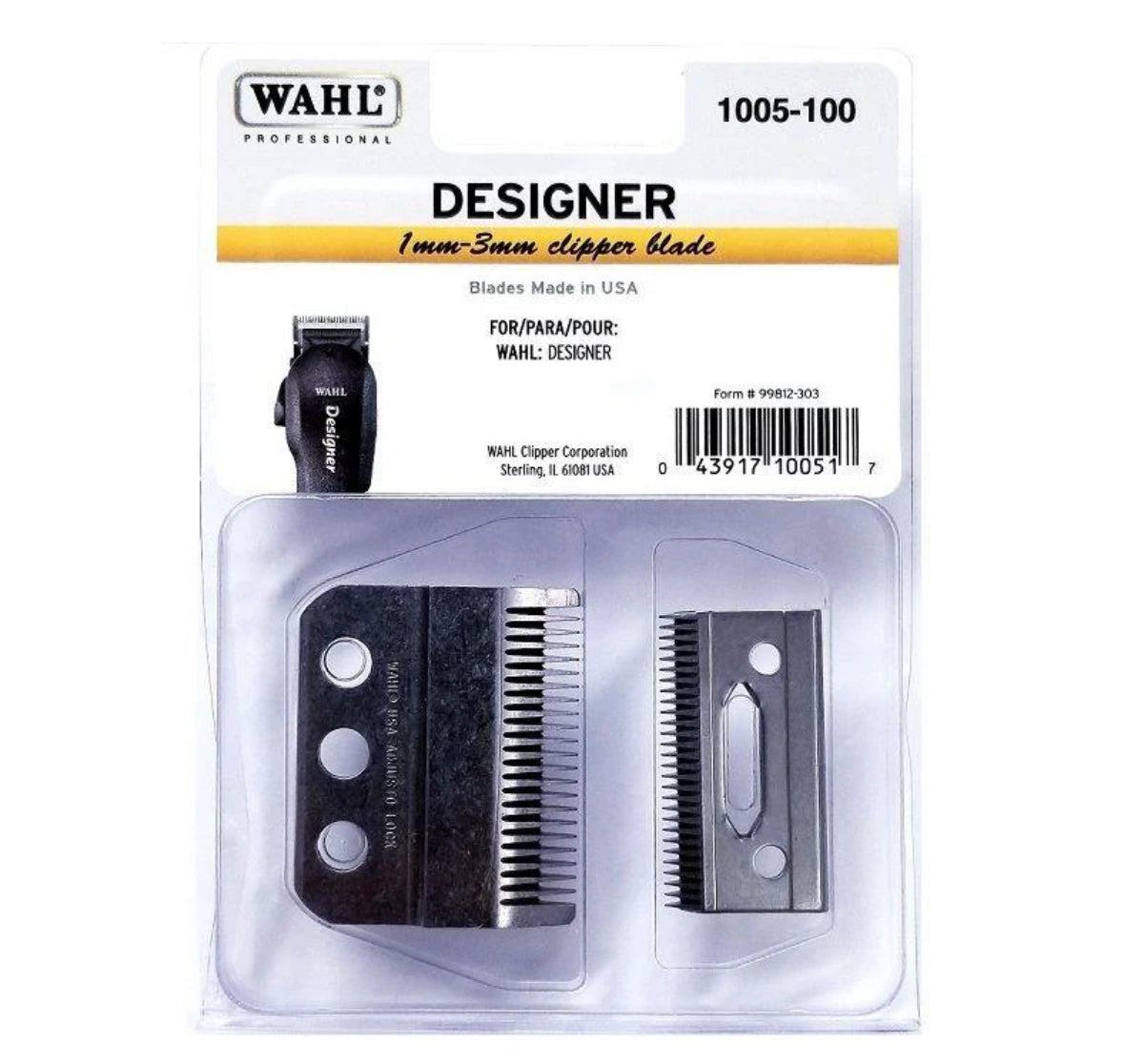 Wahl Adjusto-Lock Designer Clipper Replacement Blade 1005-100