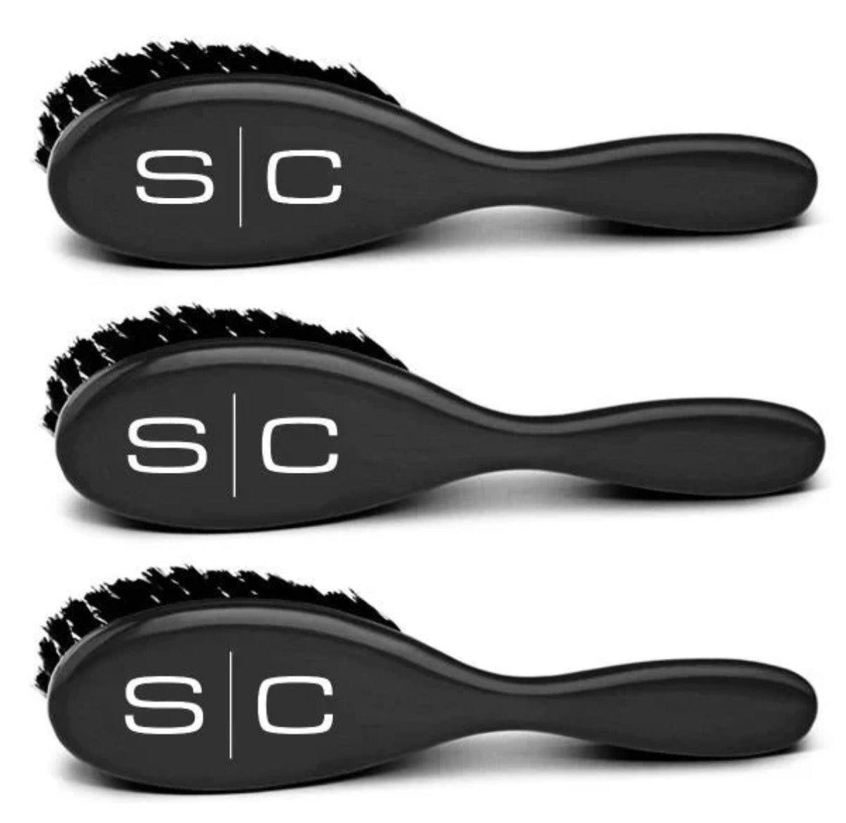 STYLECRAFT Black FRESH CUT FADE & CLEANING BARBER BRUSH (3-PACK SET)