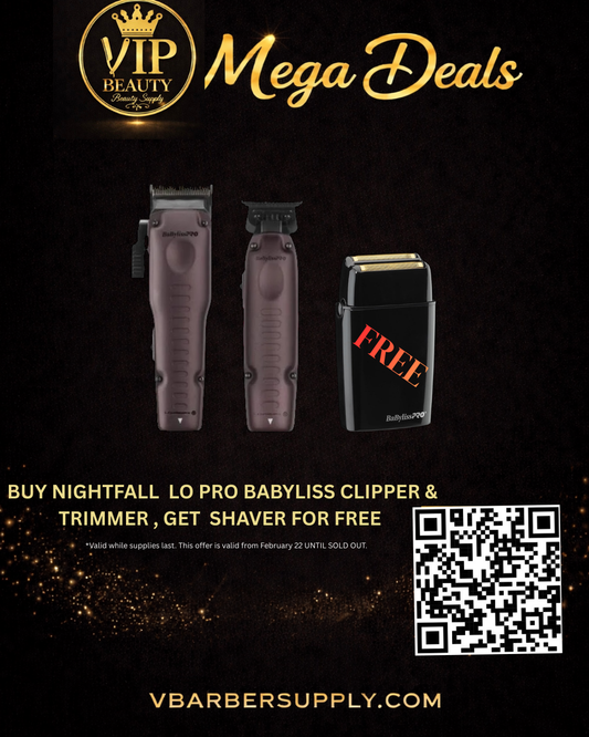 VIP MEGA DEALS ! BABYLISS FX ONE LO PRO CLIPPER NIGHTFALL  + Free BLACK FX SHAVER + BABYLISS LO PRO FX ONE NIGHTFALL TRIMMER